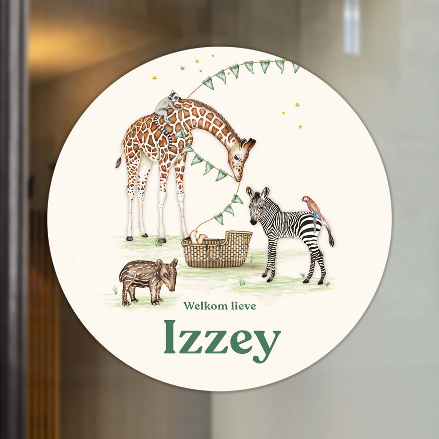 Raamsticker Welcome Baby - Story of July