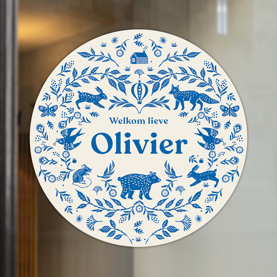 Raamsticker Wilderness Blue - Story of July