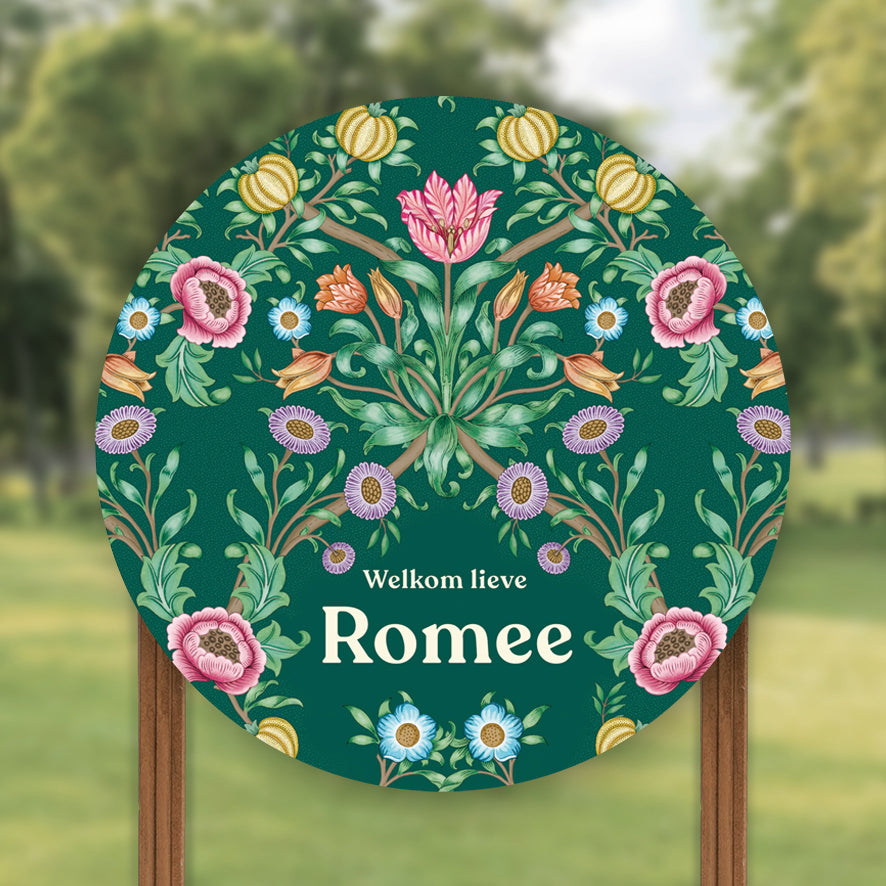 Tuinbord Blooming Flowers Green - Story of July