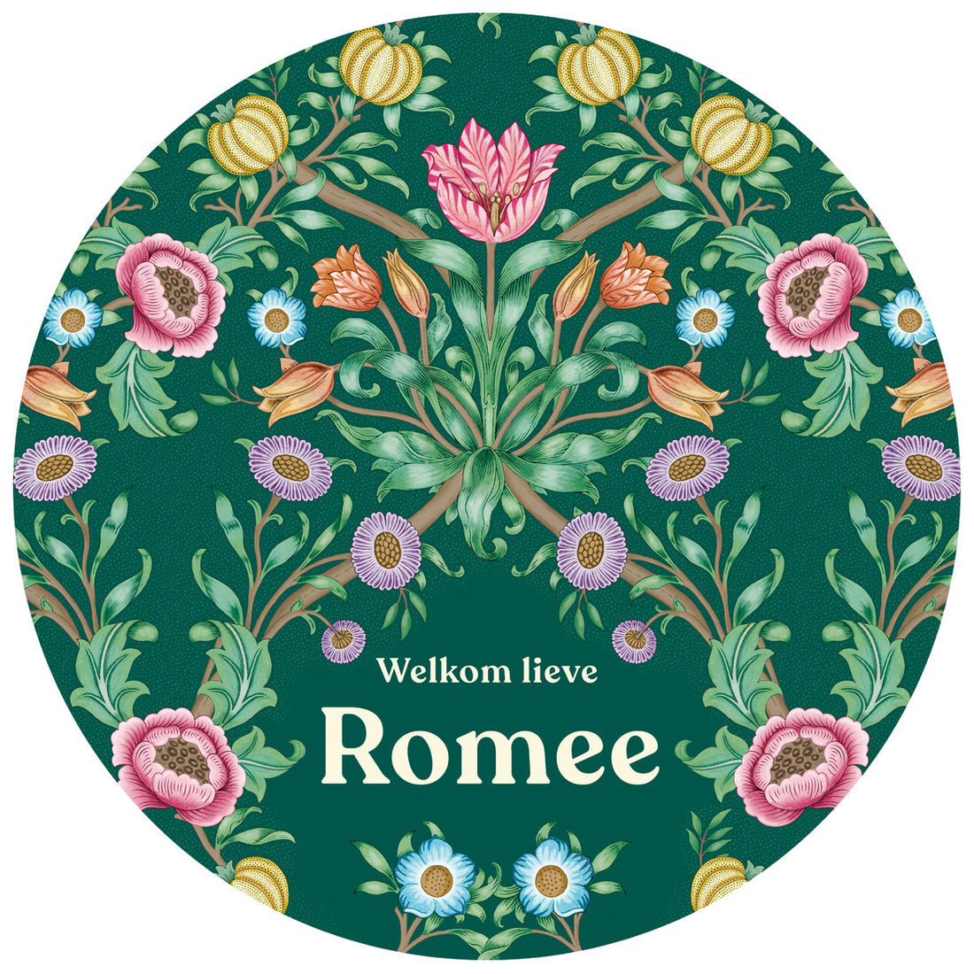 Raamsticker Blooming Flowers Green - Story of July