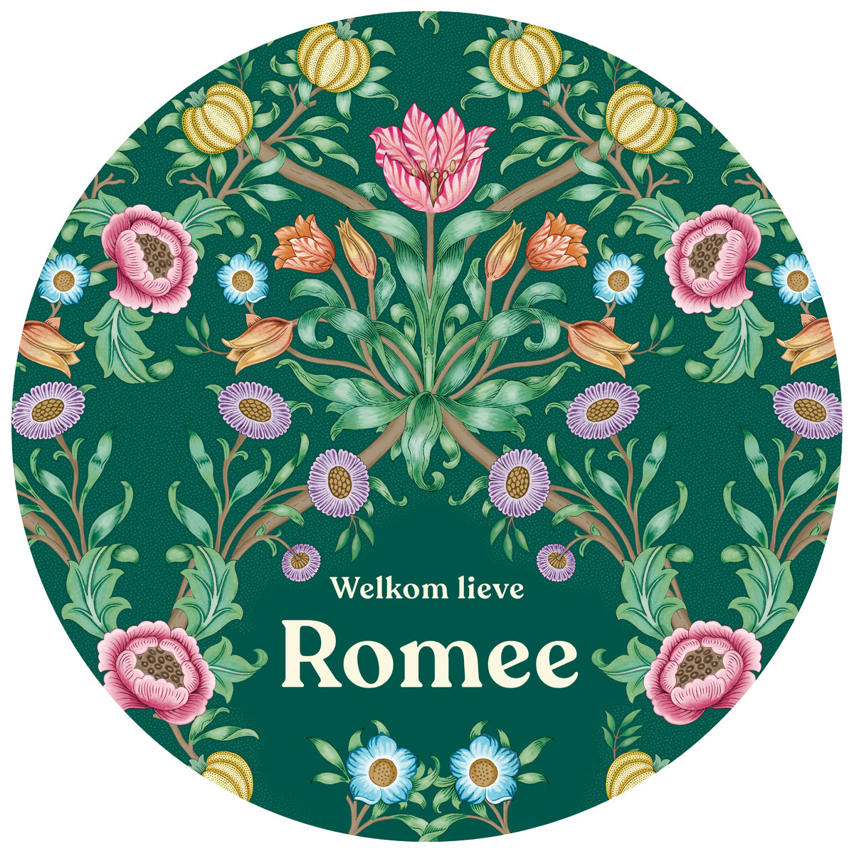 Raamsticker Blooming Flowers Green - Story of July