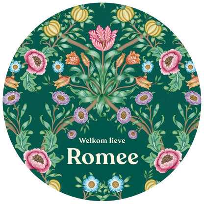 Raamsticker Blooming Flowers Green - Story of July