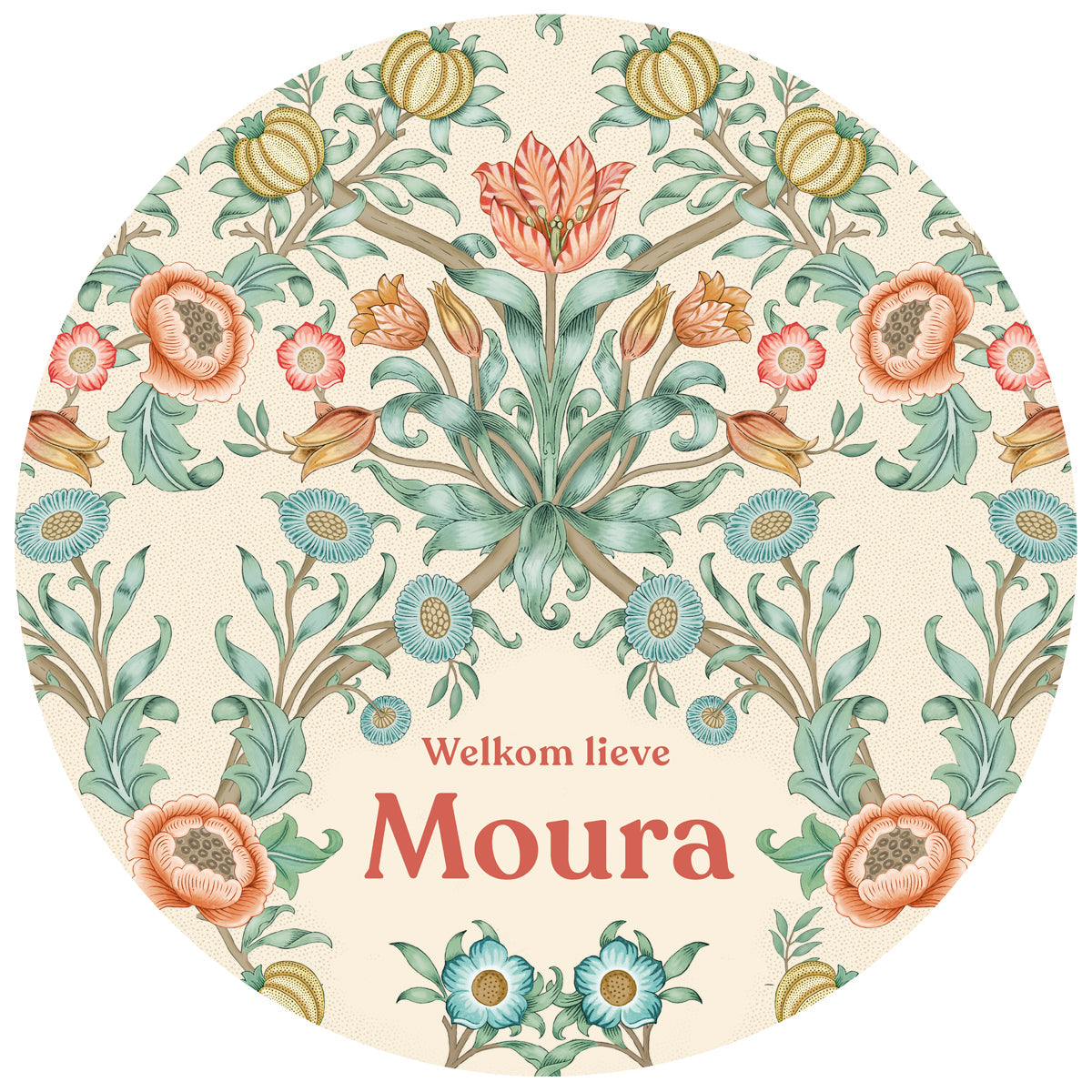 Raamsticker Blooming Flowers Terra - Story of July