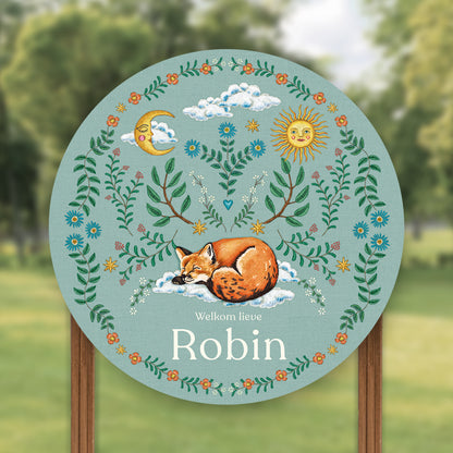 Tuinbord Embroider Fox Green - Story of July