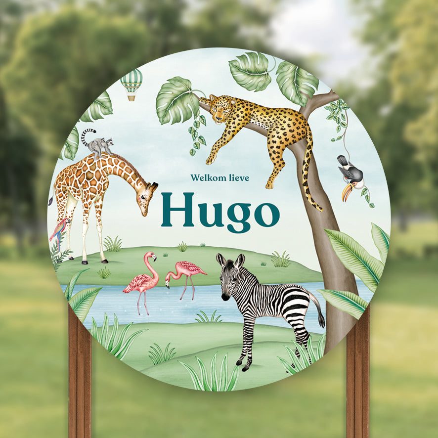 Tuinbord Jungle Animals - Story of July