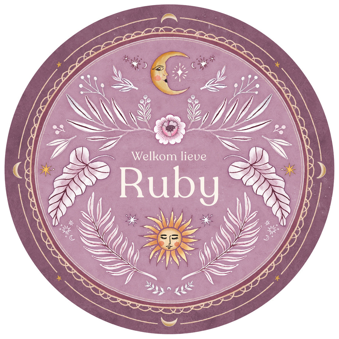 Raamsticker Moonchild Lila - Story of July