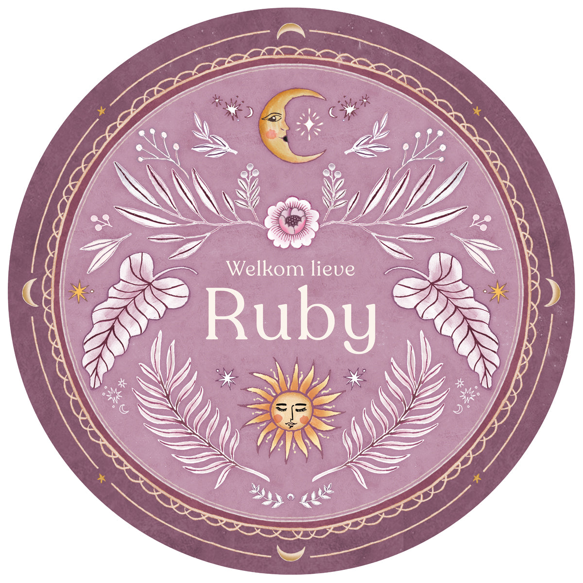 Raamsticker Moonchild Lila - Story of July