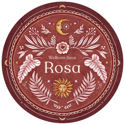 Raamsticker Moonchild Red - Story of July