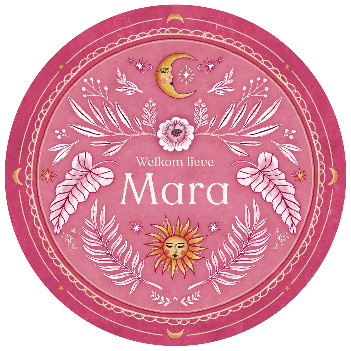 Raamsticker Moonchild Pink - Story of July