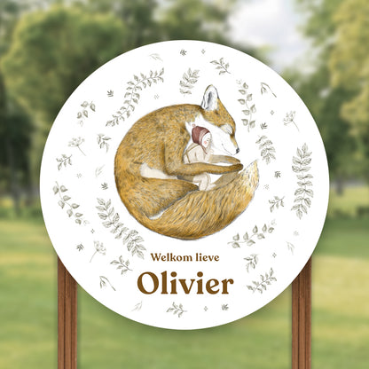 Tuinbord Sleeping Fox - Story of July