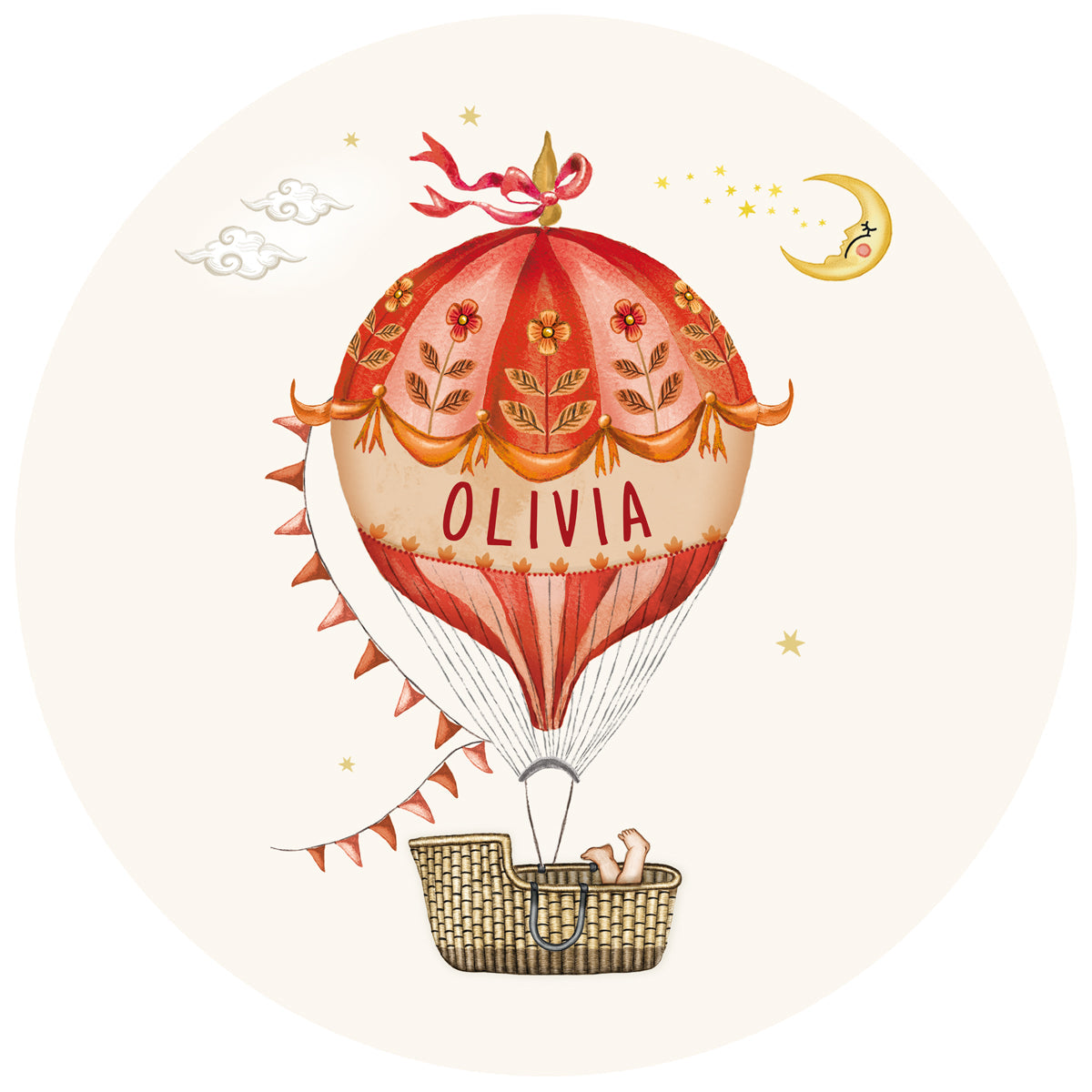 Raamsticker Baby Balloon terra - Story of July