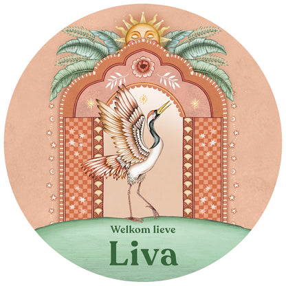 Tuinbord Crane Bird Terra - Story of July