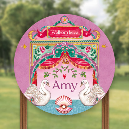 Tuinbord dancing Swan Pearl - Story of July