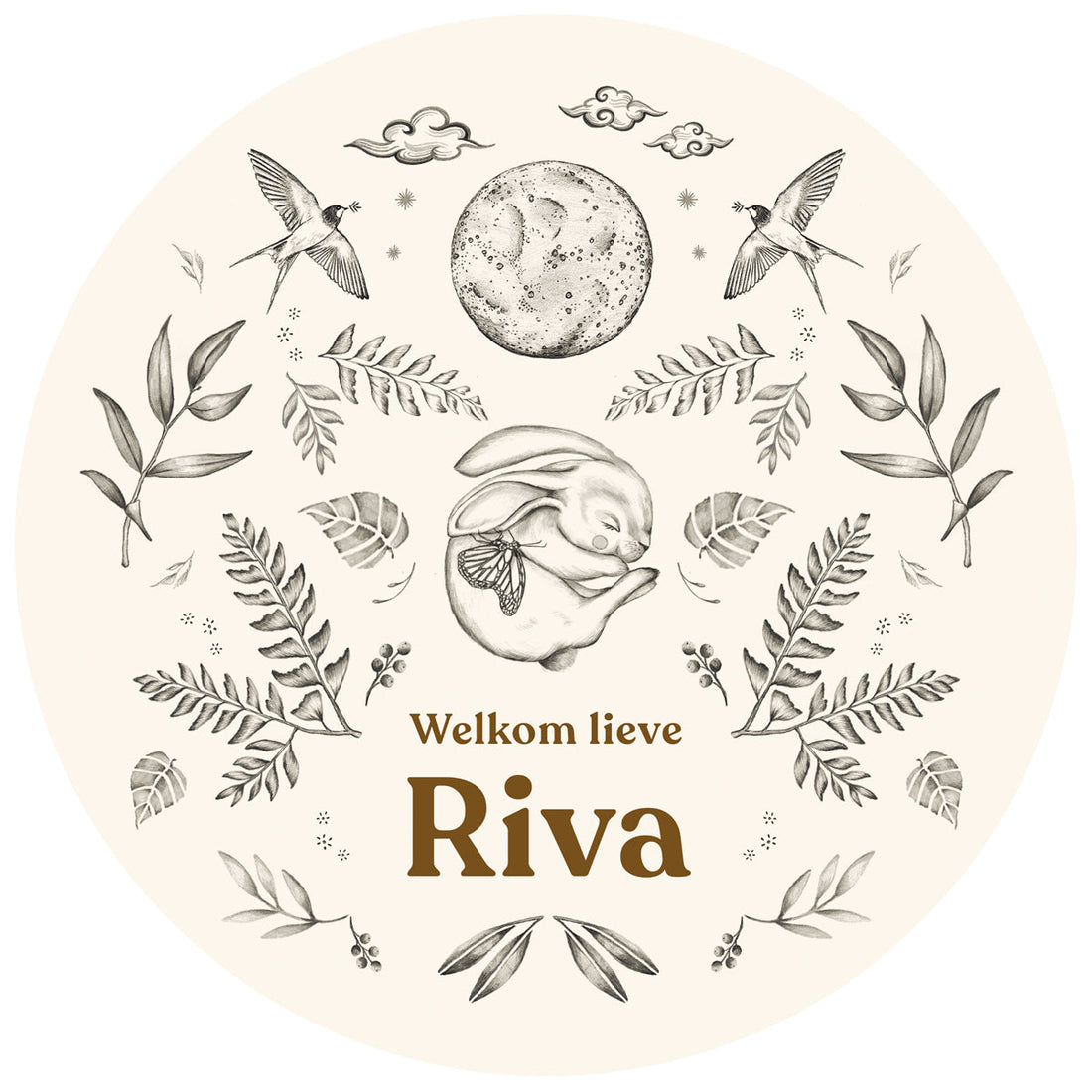 Raamsticker Little Rabbit - Story of July