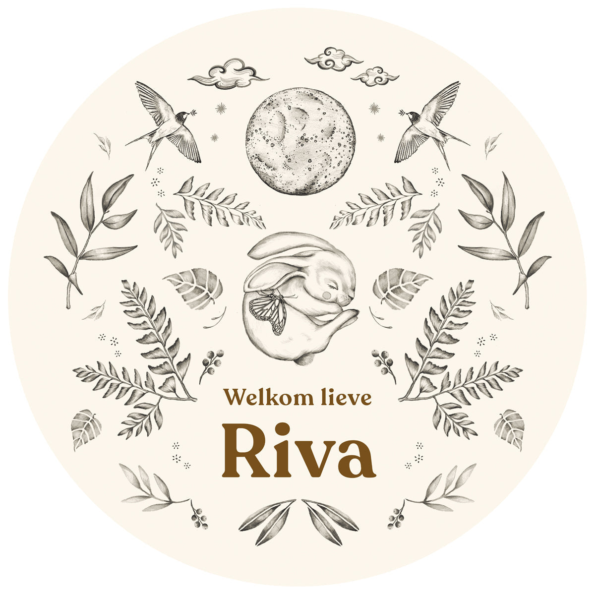 Raamsticker Little Rabbit - Story of July