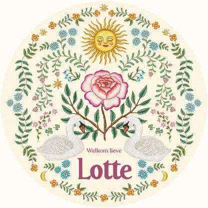 Tuinbord Swan Rose - Story of July