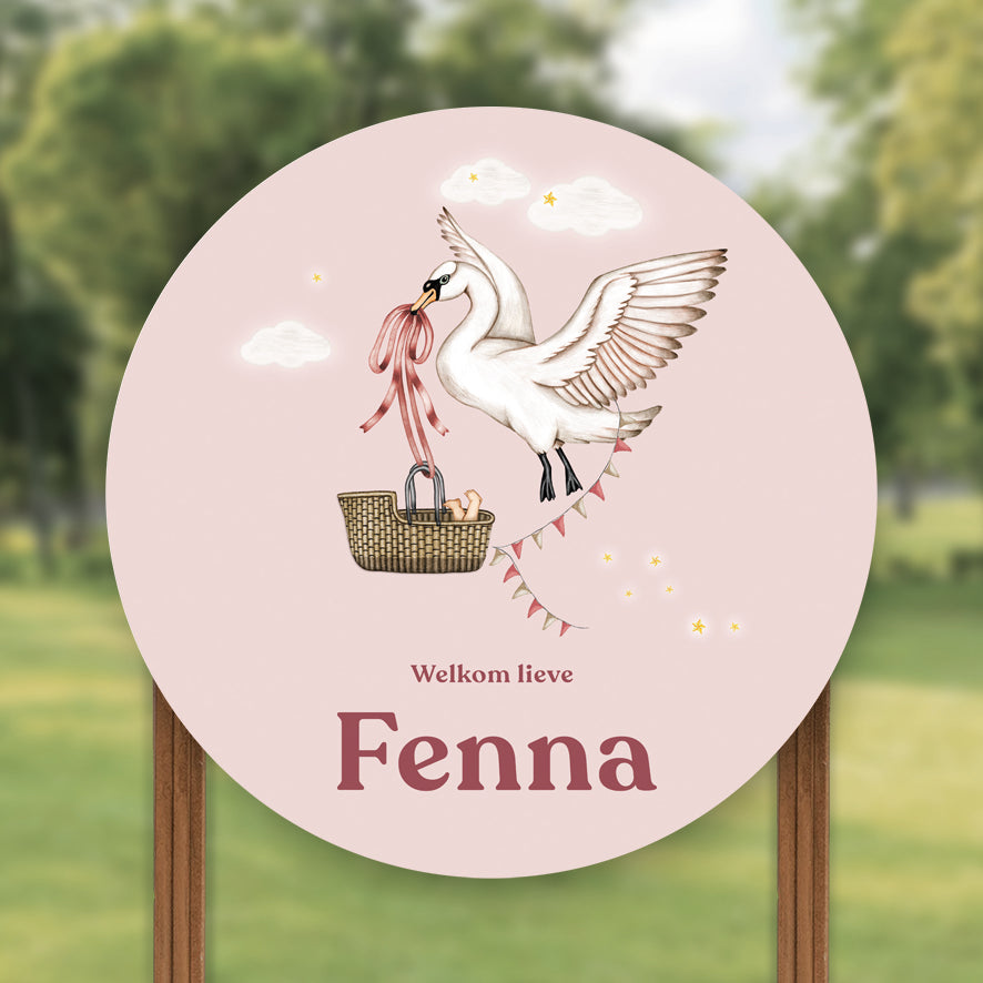 Tuinbord Swan Basket Pink - Story of July