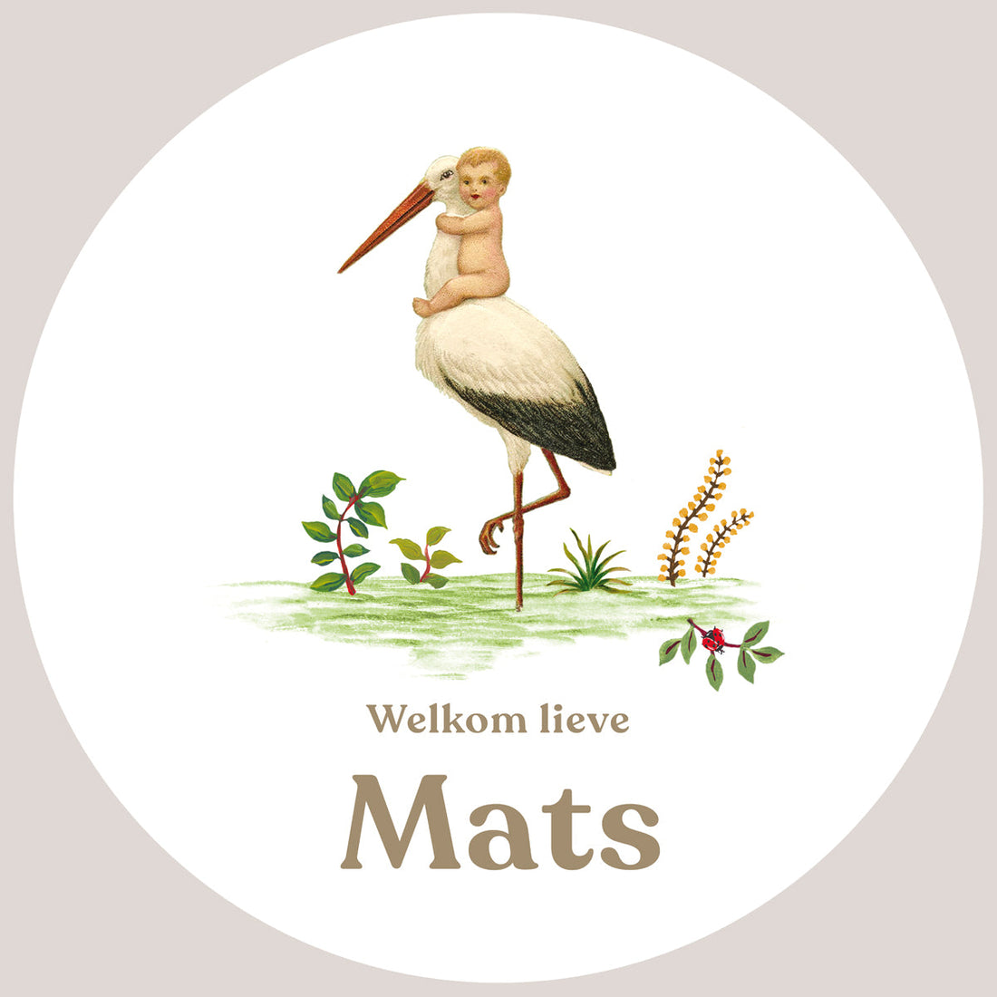 Raamsticker The Stork - Story of July