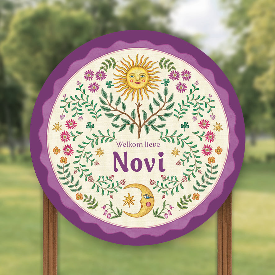 Tuinbord Under The Sun Purple - Story of July