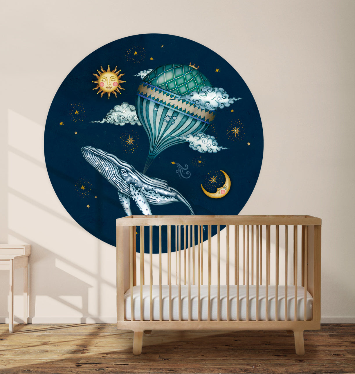 Behangcirkel Whale Balloon - Story of July