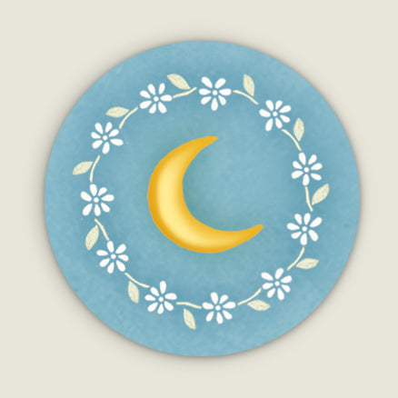 Sluitzegel Flowermoon blue - Story of July