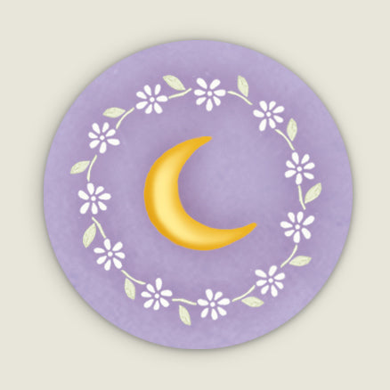 Sluitzegel Flowermoon lila - Story of July