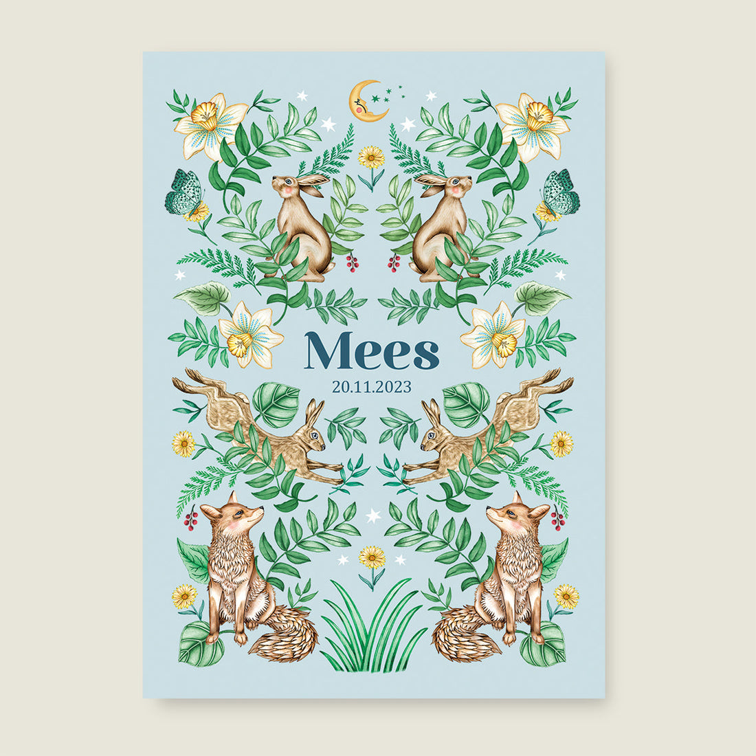 Sample Bos Dieren Light Blue - Story of July