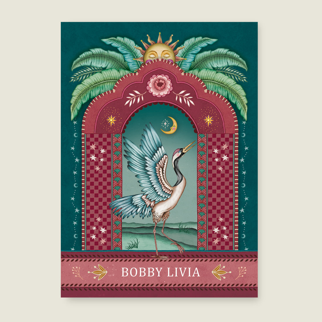 Crane Bird Red - Story of July