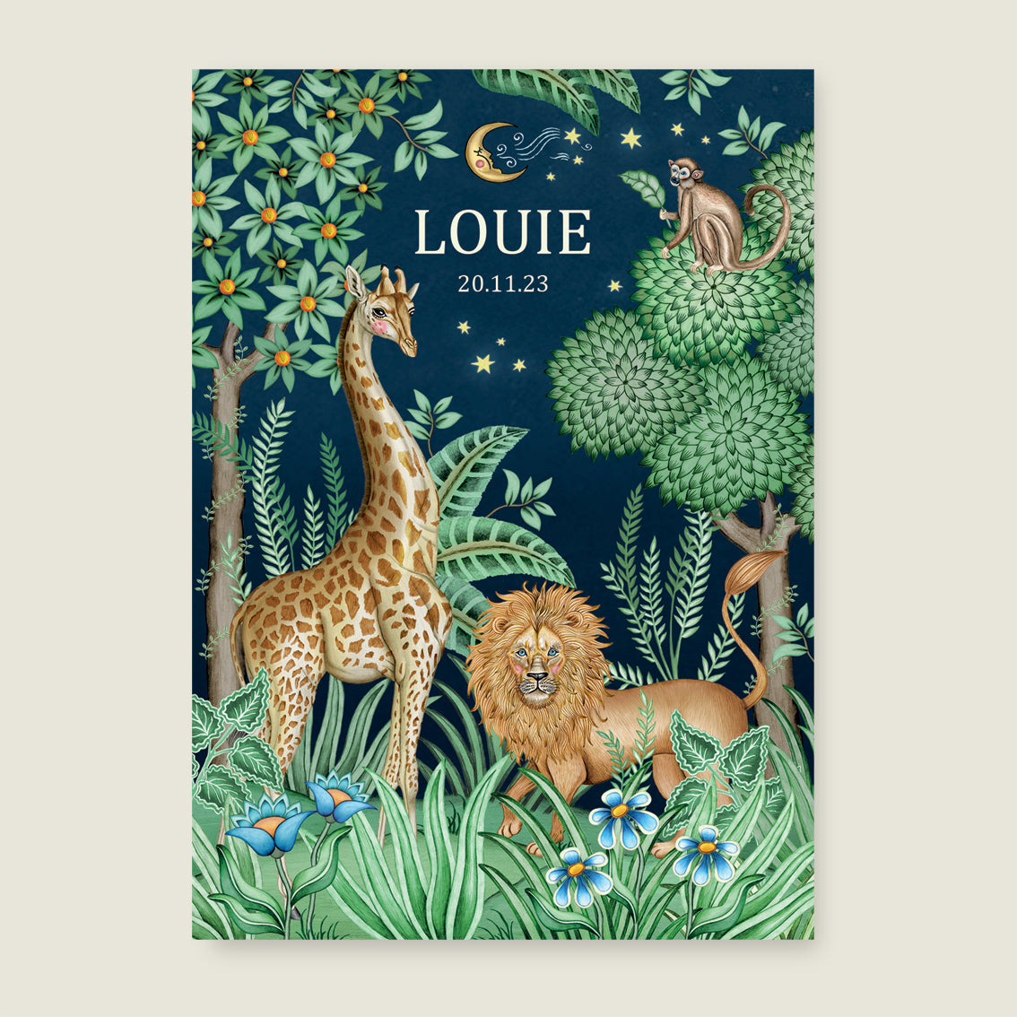 Lion And The Giraffe Dark Blue - Story of July