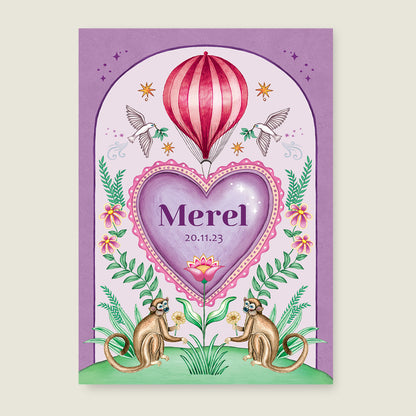 Sample Monkey Heart Paars - Story of July