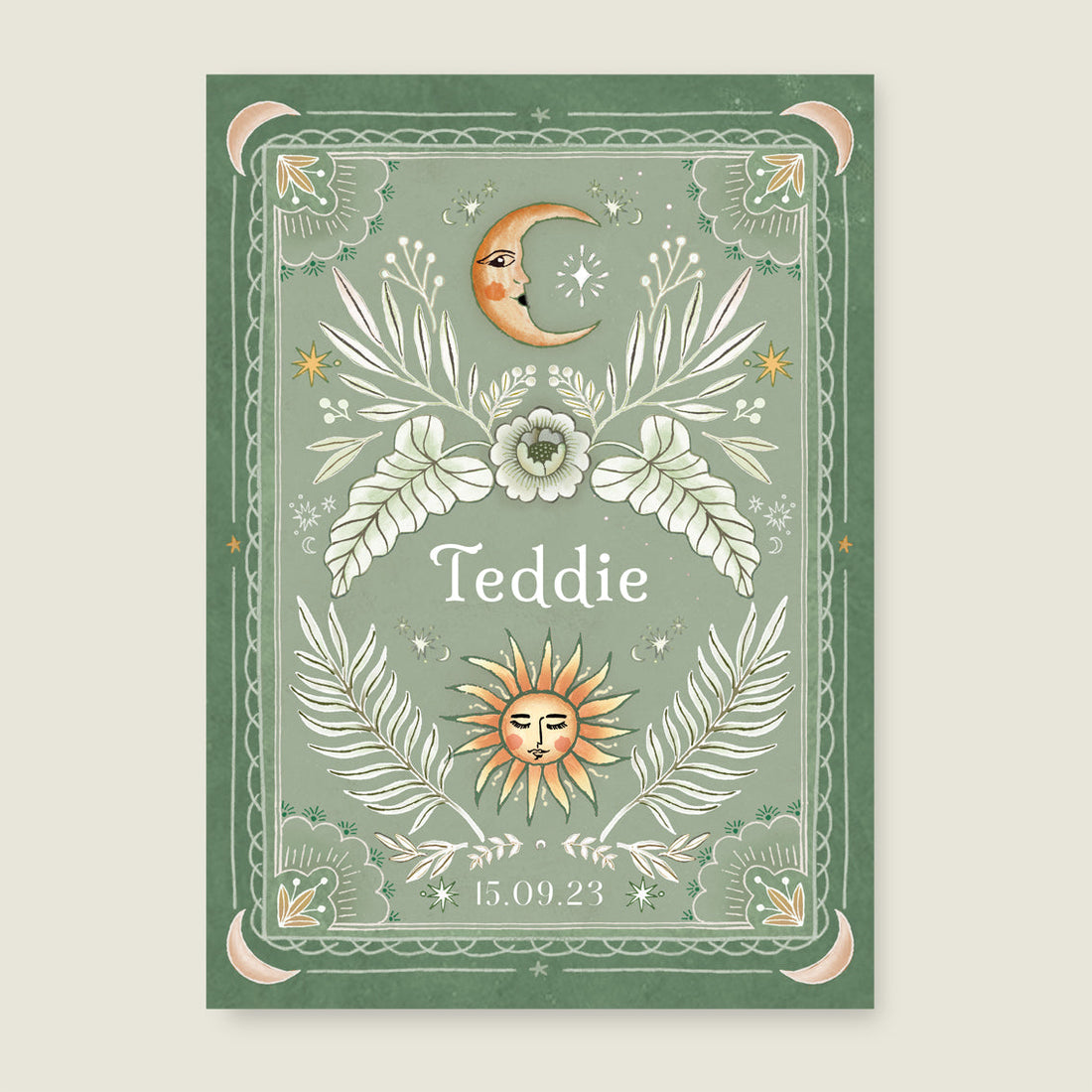 Print Moonchild Lightgreen - Story of July