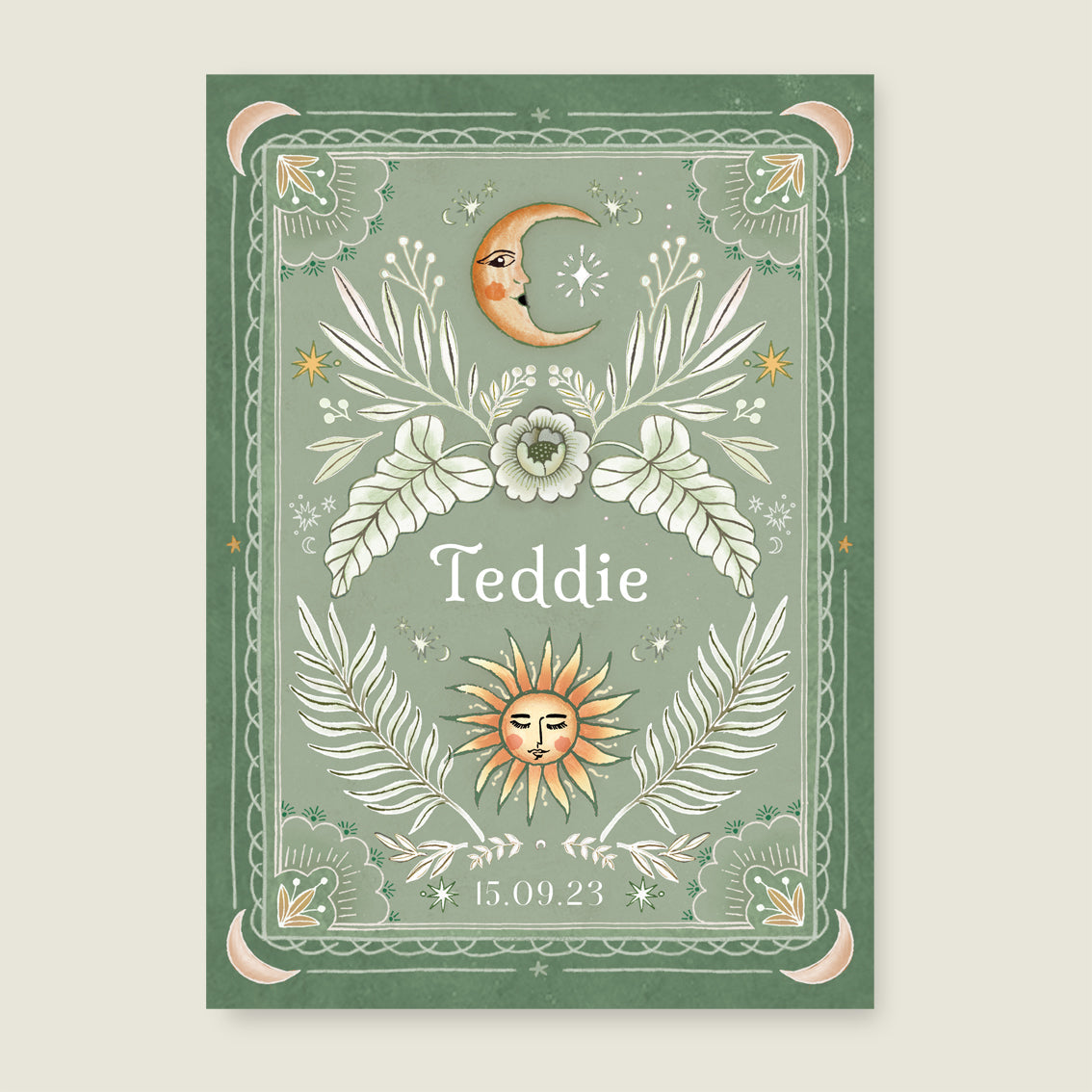 Print Moonchild Lightgreen - Story of July