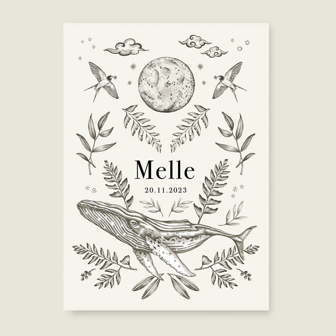 Print Nature whale - Story of July