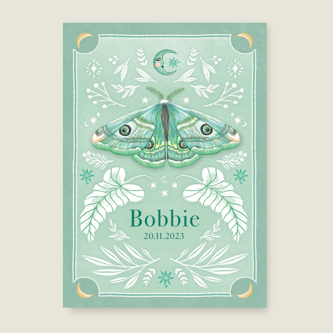 Print Nightingtales green - Story of July