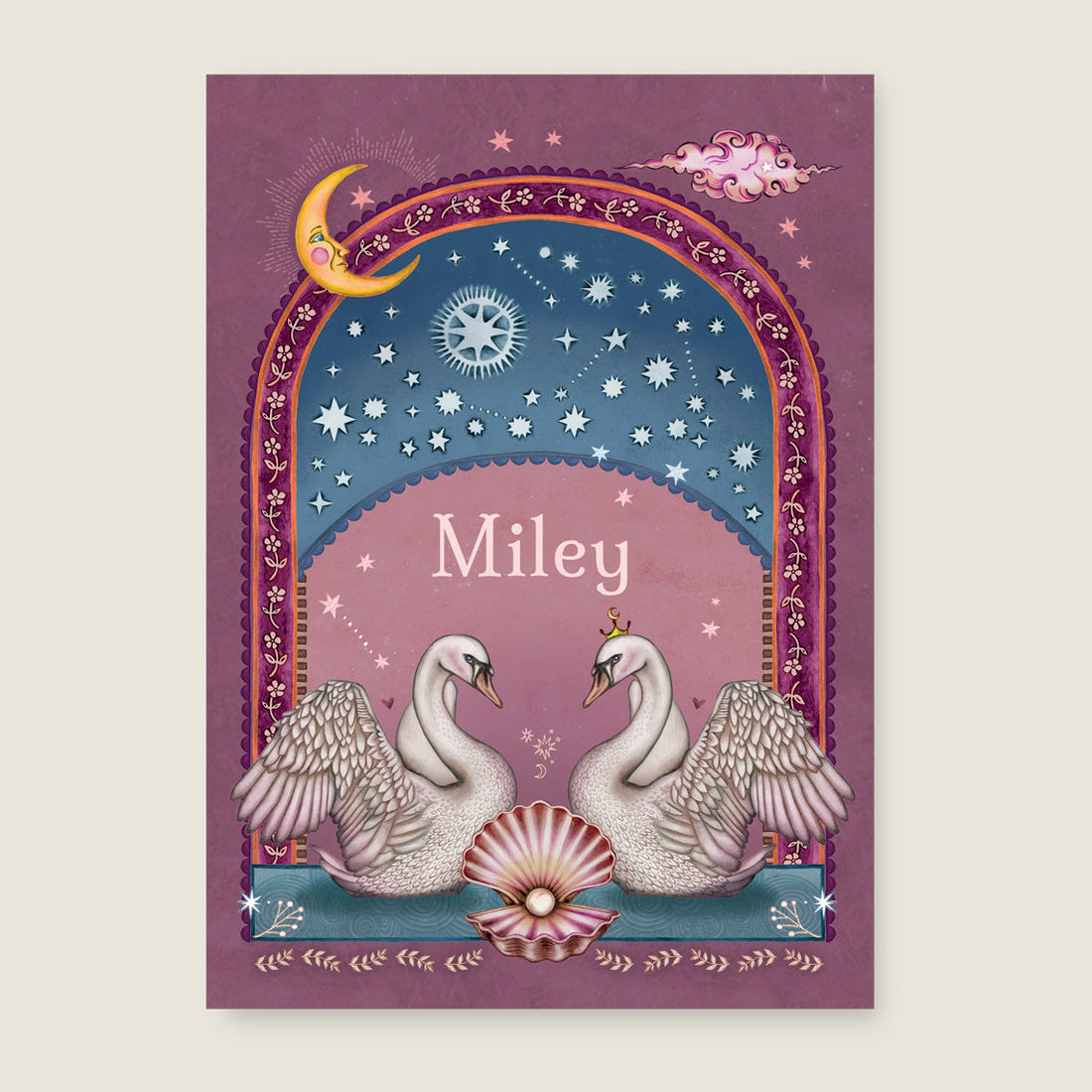 Print Swan Pearl Pink - Story of July