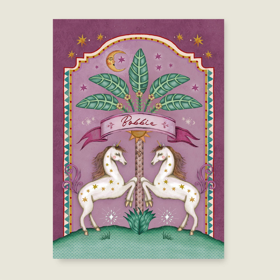 Print Uni Palms Pink - Story of July