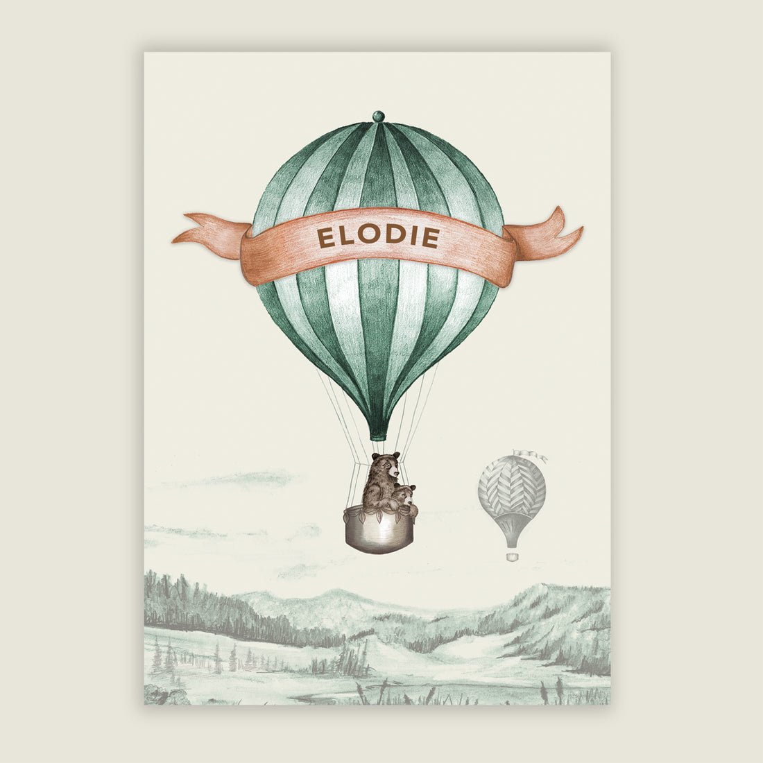 Sample Bear Balloon Green - Story of July