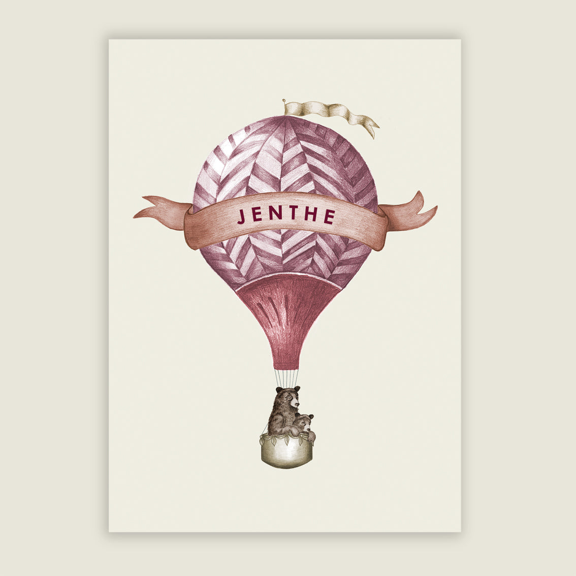 Print Bear Balloon Pink - Story of July