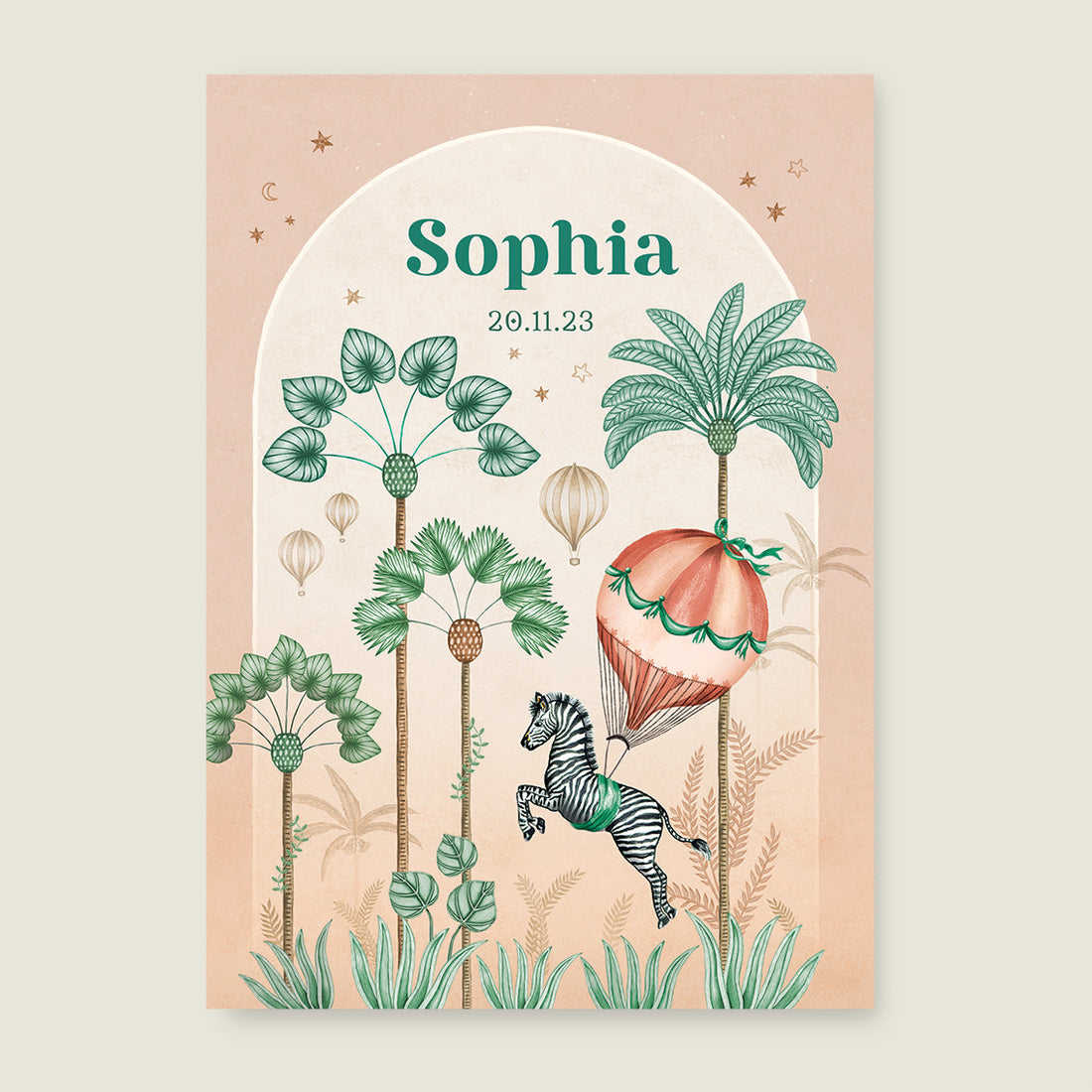 Print Jumping zebra terra - Story of July