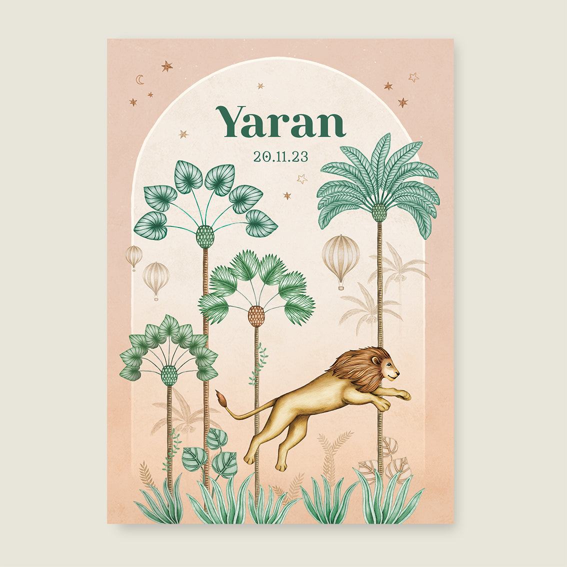 Print Lion palms terra - Story of July