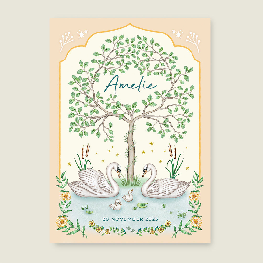 Print Swan tree - Story of July