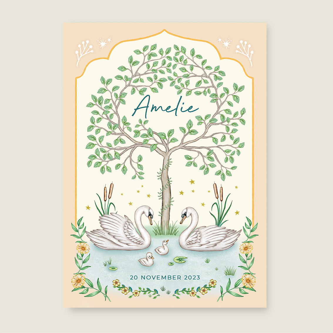 Print Swan tree - Story of July