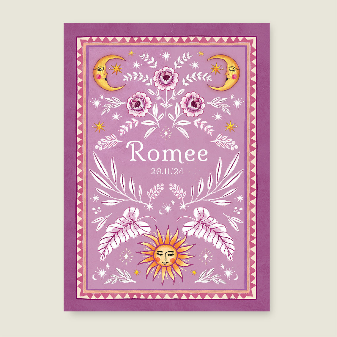 Print To the moon lila - Story of July