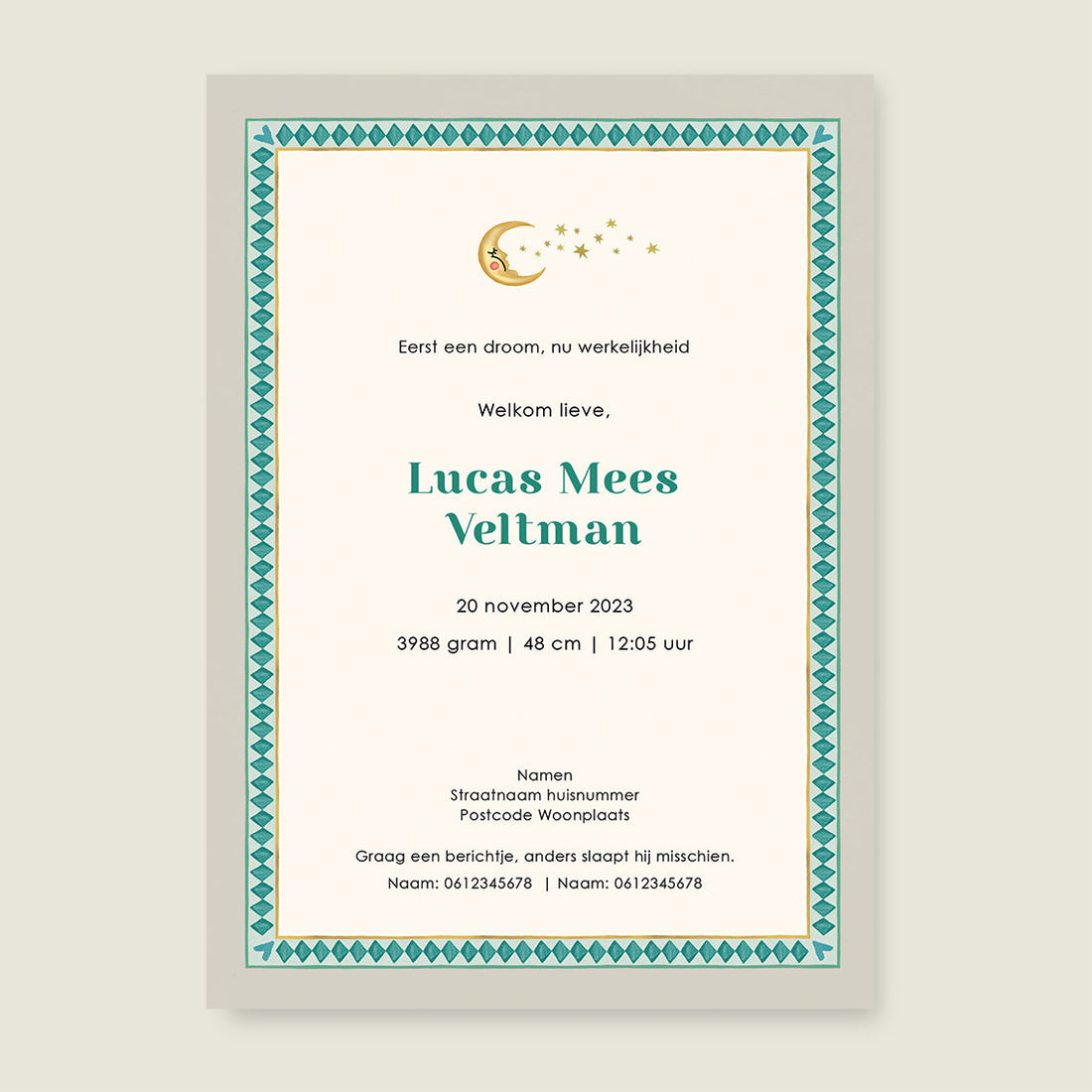 Sample Bos Dieren Khaki - Story of July