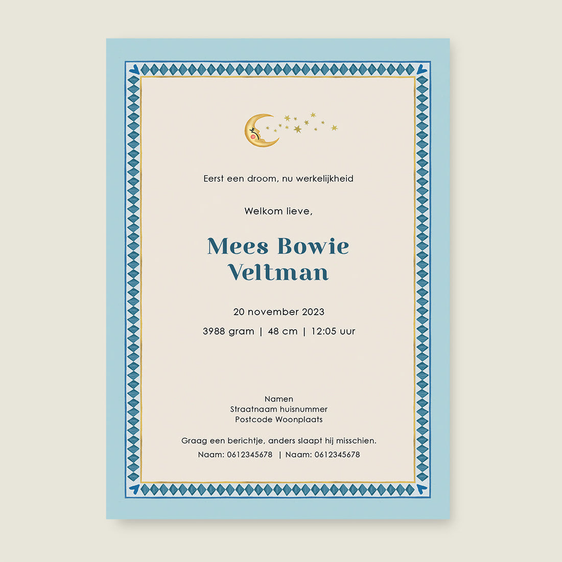 Sample Bos Dieren Light Blue - Story of July