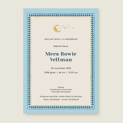 Sample Bos Dieren Light Blue - Story of July