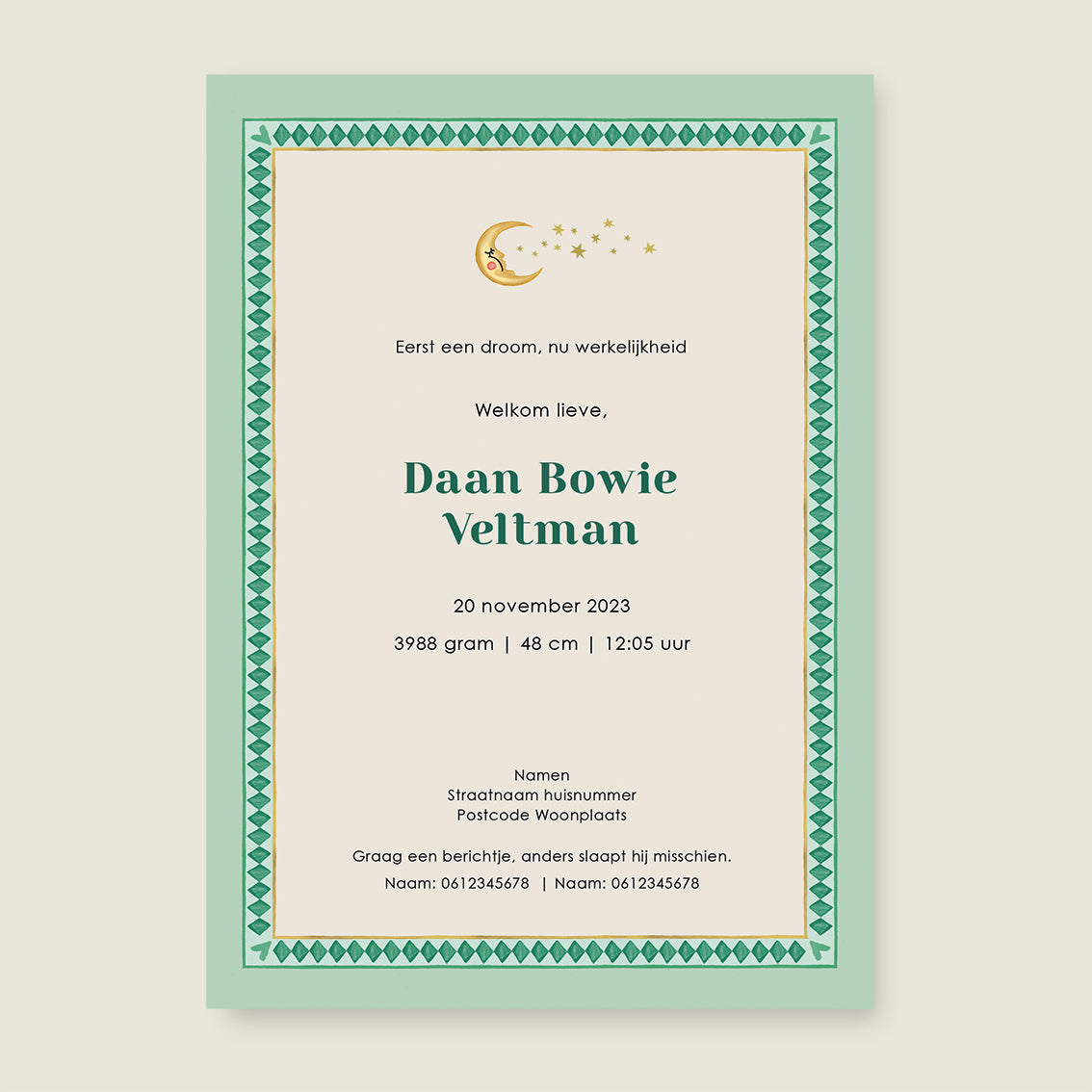 Sample Bos Dieren Light Green - Story of July