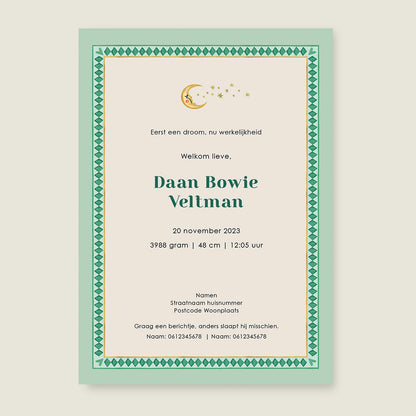 Sample Bos Dieren Light Green - Story of July