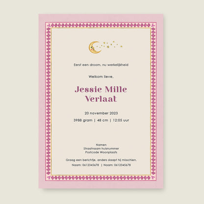 Sample Bos Dieren Pink - Story of July