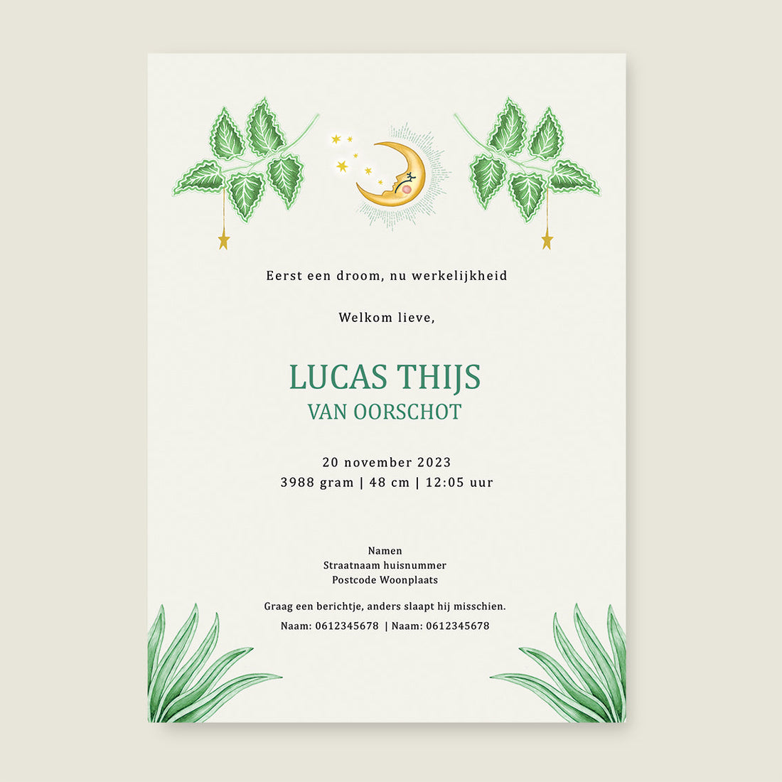 Sample Cute Tiger Light Green - Story of July